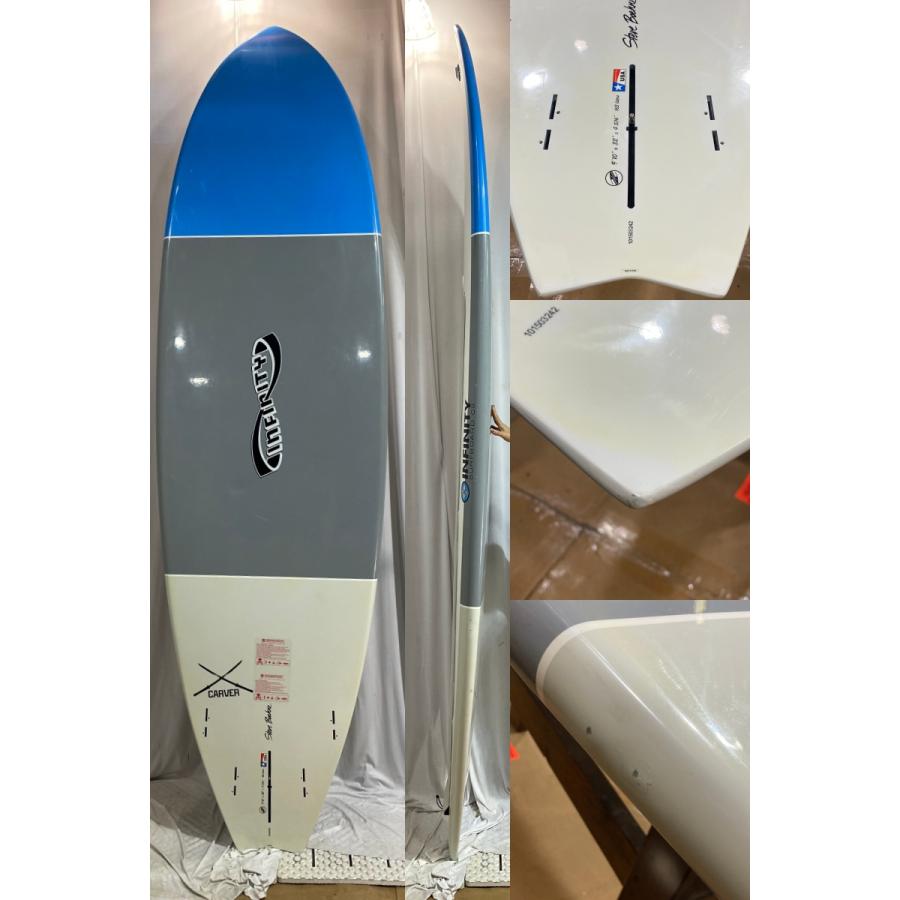 【中古】BOARD WORKS (ボードワークス) INFINITY CARVER モデル スタンドアップパドル [WHITE×BLUE] 9’10” SUP｜arasoan｜02