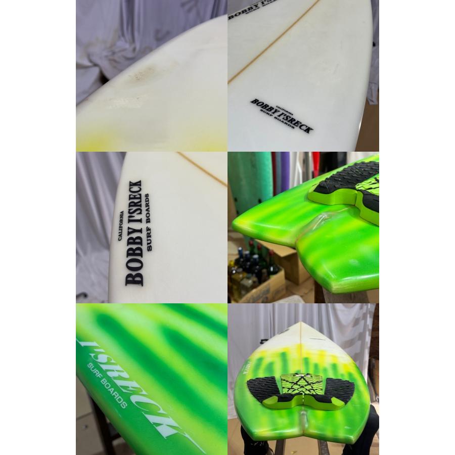 中古】BOBBY I'SRECK SURFBOARDS ショートボード [CLEAR×YELLOW×GREEN
