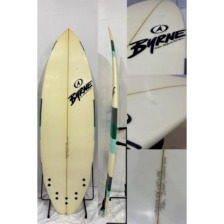 中古】BYRNE (バーン) ショートボード [CLEAR×STRIPED] 5'8