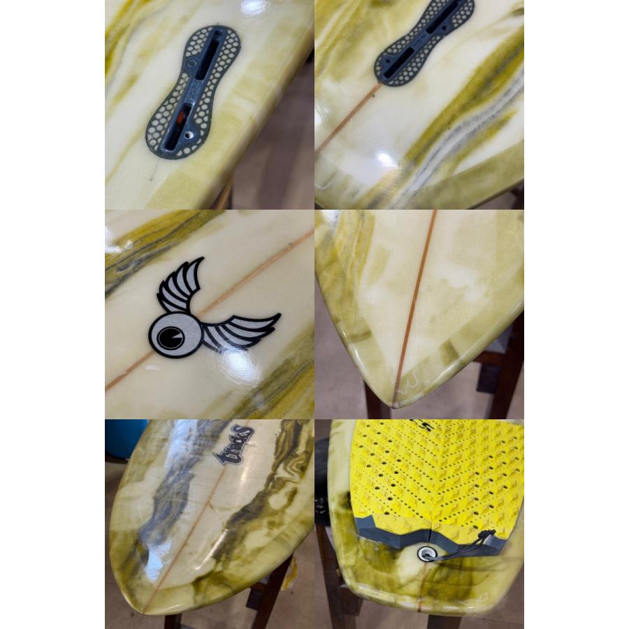 中古】TRACKS (トラックス) ショートボード［OLIVE］6'4” サーフボード