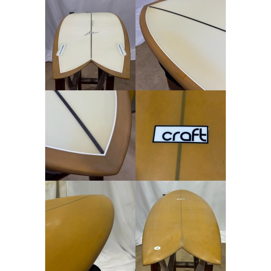 中古】CRAFT SURF BOARD (クラフトサーフボード ) ツインフィン [BROWN