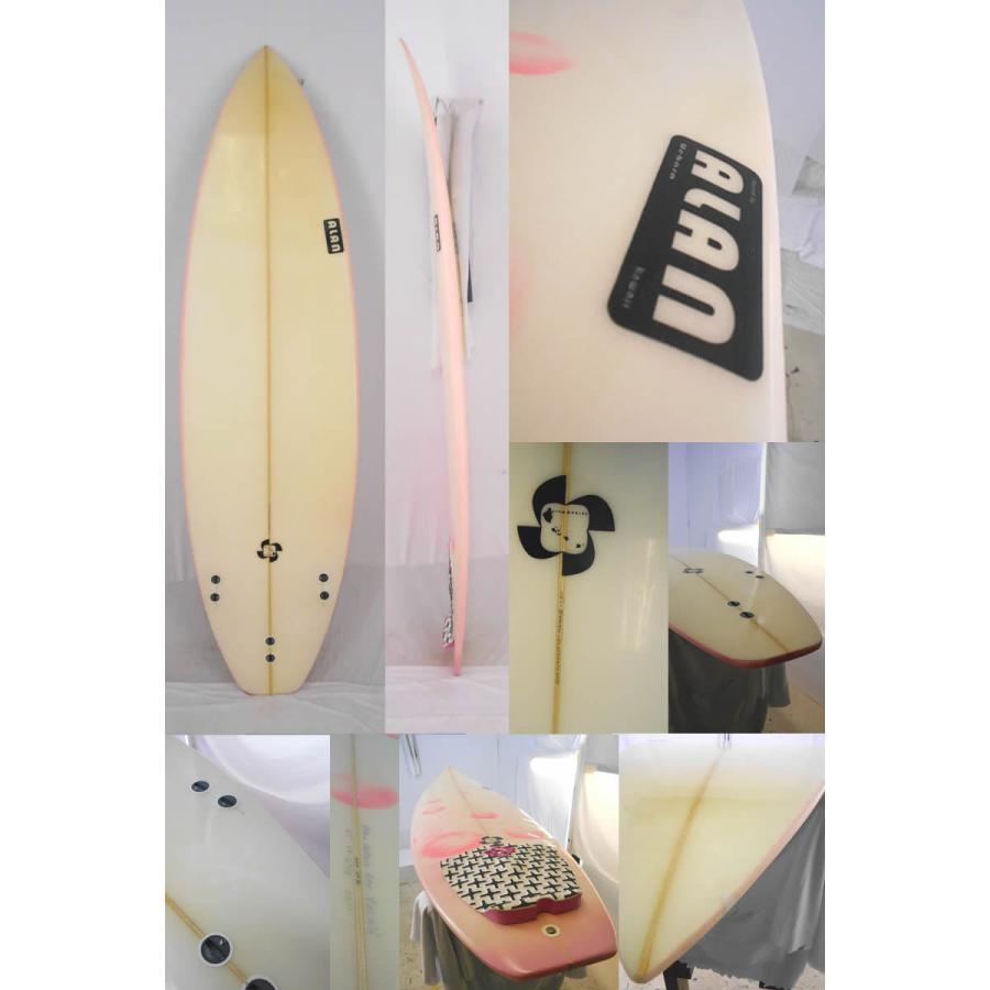 新品未使用　ショートボード PU クリアー 中古】ALAN シェイプ ショートボード ［PINK×CLEAR］6'1” サーフボード