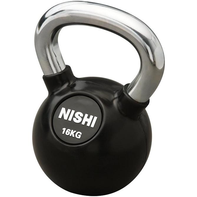 ニシ・スポーツ（NISHI） ケトルベル 16kg ラバーコーティング ワイドグリップ NT5424A ウエイトトレーニング 体幹 ストレングス｜araspo