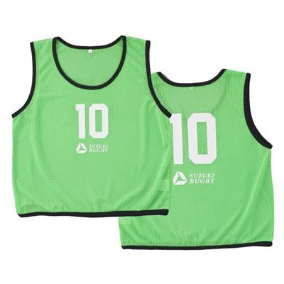 最も優遇 スズキ メッシュ ビブス10枚セット グリーン Sf 9768 ラグビー タグラグビー ジュニア 最新コレックション Esiba Tg
