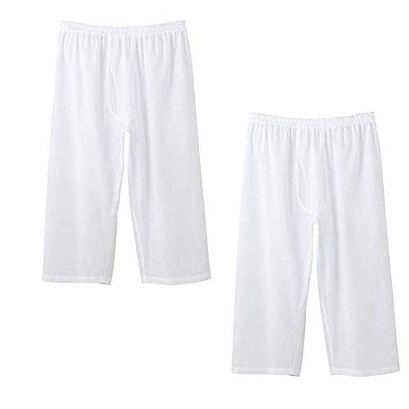 バンタン ステテコ 2枚セット 高島ちぢみ メンズ 日本製 白 綿100 クレープ生地 7分丈 ズボン下 14 102 Ll セールsale Off