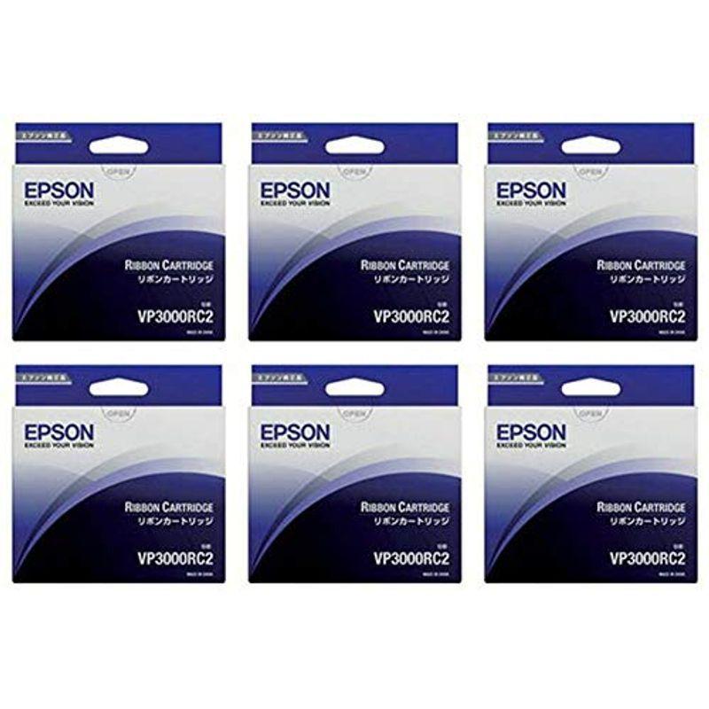 EPSON VP3000RC2 リボンカートリッジ 純正品 6本セット メーカー再生品