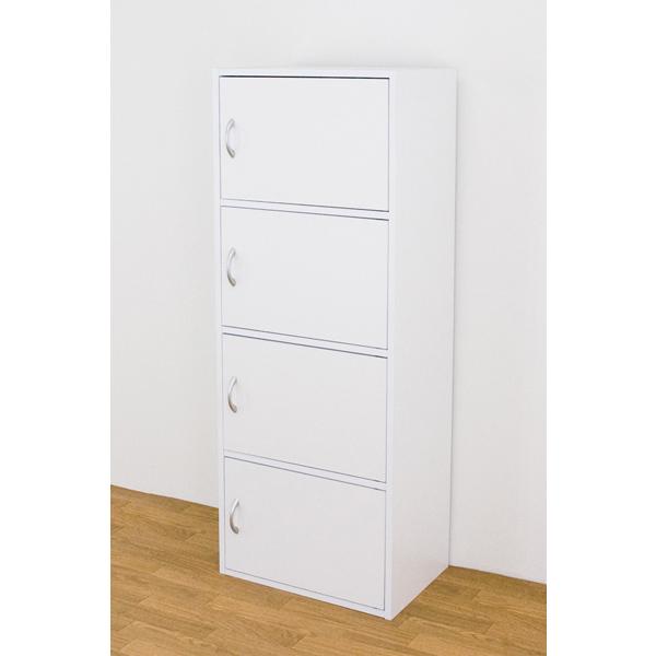 扉付きラック4段WAL/WH