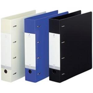 (業務用10セット) LIHITLAB D型リングファイル 〔A4/4穴〕 タテ型 G1280-24 黒