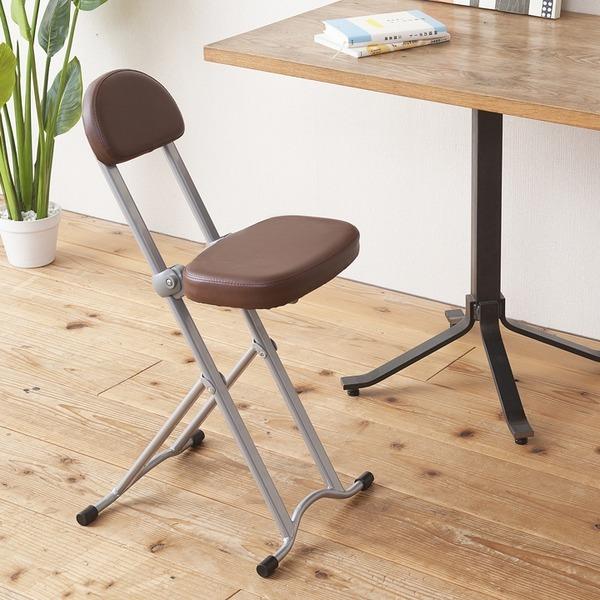 〔3個セット〕高さ調節チェア(ブラウン/茶) 折りたたみ椅子 イス カウンターチェア 合成皮革 スチール クッション 高さ75cm 背もたれ付き コンパクト 業務用 ... 〔3個セット〕高さ調節チェア(ブラウン/茶) ... FKP1639773147(14670円)