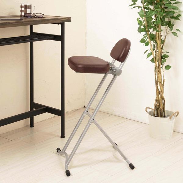 〔3個セット〕高さ調節チェア(ブラウン/茶) 折りたたみ椅子 イス カウンターチェア 合成皮革 スチール クッション 高さ75cm 背もたれ付き コンパクト 業務用 ... 〔3個セット〕高さ調節チェア(ブラウン/茶) ... FKP1639773147(14670円)