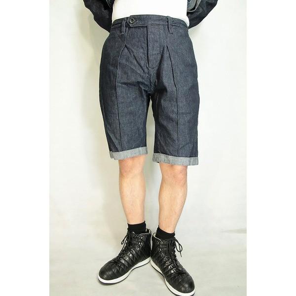 VADEL intuck trousers shorts INDIGO COMB サイズ44〔代引不可 