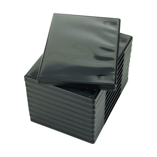 (まとめ) ナガセテクノサービス CD/DVD M-ロックケース ブラック FD1001TLB10 1セット(50枚：10枚×5パック) 〔×5セット〕