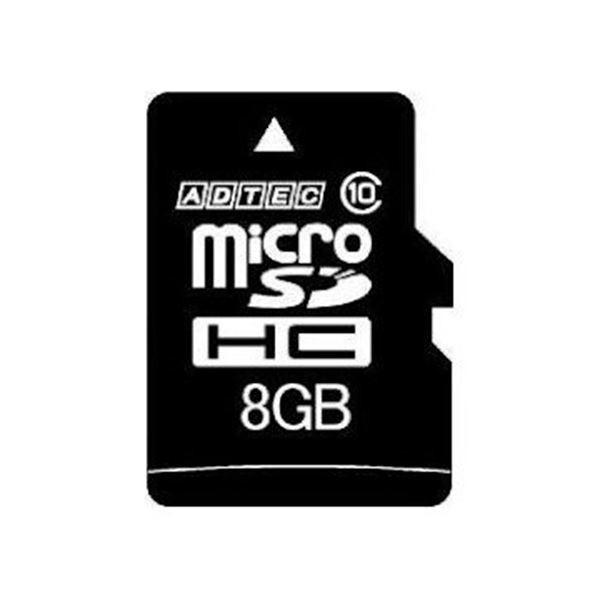 (まとめ) アドテック microSDHC 8GBClass10 SD変換アダプター付 AD-MRHAM8G/10R 1枚 〔×10セット〕