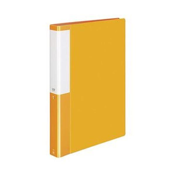 （まとめ）コクヨ クリヤーブック（POSITY）固定式 A4タテ 60ポケット 背幅35mm オレンジ P3ラ-L60NYR 1セット（4冊）〔×5セット〕