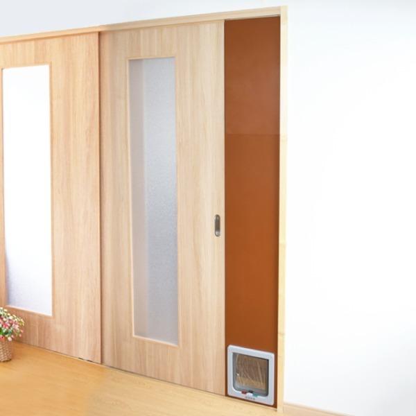 L型ペットスルーもん 小型犬 猫用 ペットドアー PTG-L2200 〔ブラウン〕〔代引不可〕(12870円)