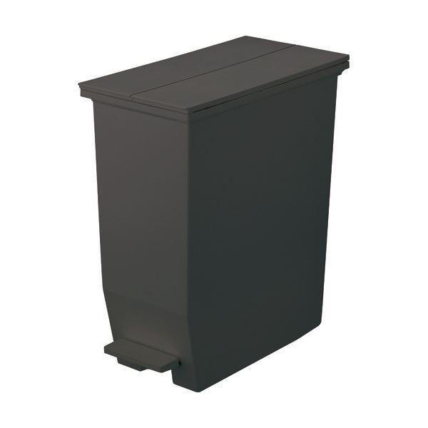 まとめ) リス 棚下で使えるペダルダストボックス 35L ダークグレー