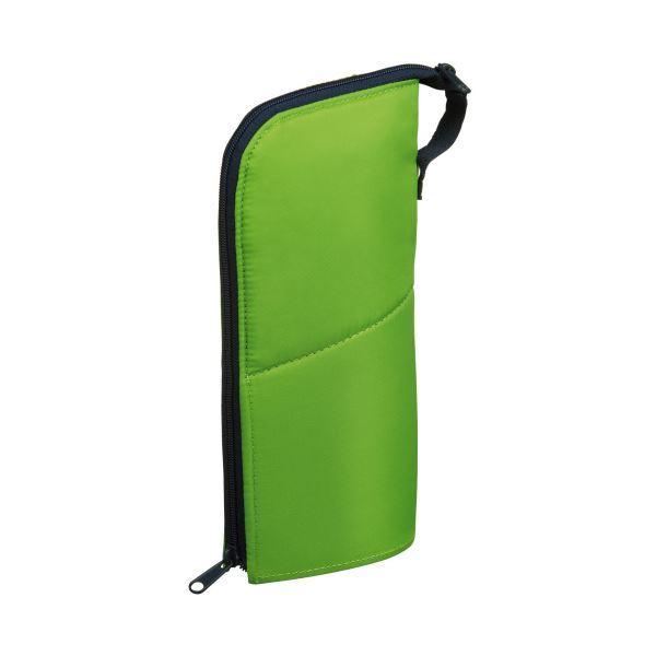 （まとめ）コクヨ ペンケース〔ネオクリッツ〕ラージサイズ グリーン×ネイビー F-VBF181-4 1セット(5個)〔×3セット〕