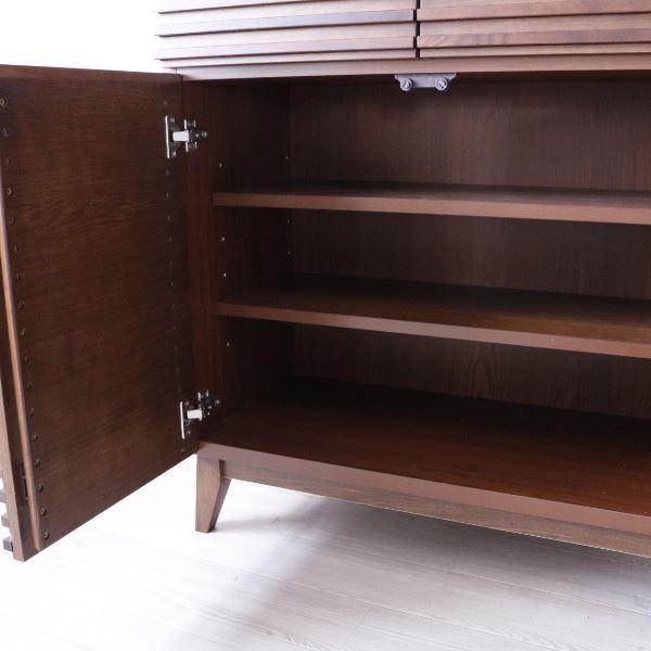 ★最終価格★ カップボード 食器棚 約幅80×奥行42.5×高さ18cm ブラウン 全段フルオープンレール ダイニング キッチン インテリア家具〔代引不可〕 【1118446396】(39059円)