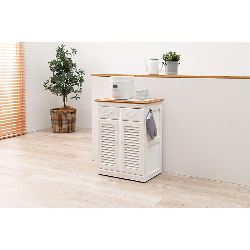 カウンター　白　アンティーク キッチンカウンター ホワイト アンティーク調カウンター カウンター