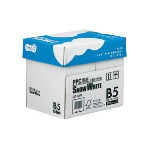 （まとめ） TANOSEE PPC用紙 SNOW WHITE B5 1箱（2500枚：500枚×5冊） 〔×10セット〕