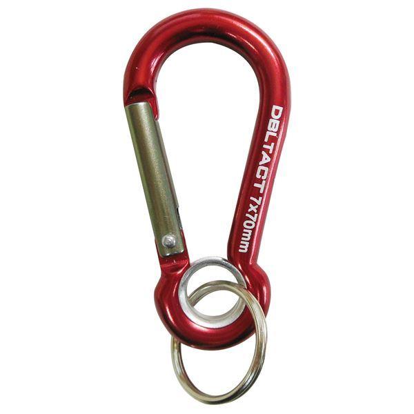 (業務用75個セット) DT アルミカラビナ O環付き 7mm 〔レッドXガンメタS〕 DT-AKO-272送料込み