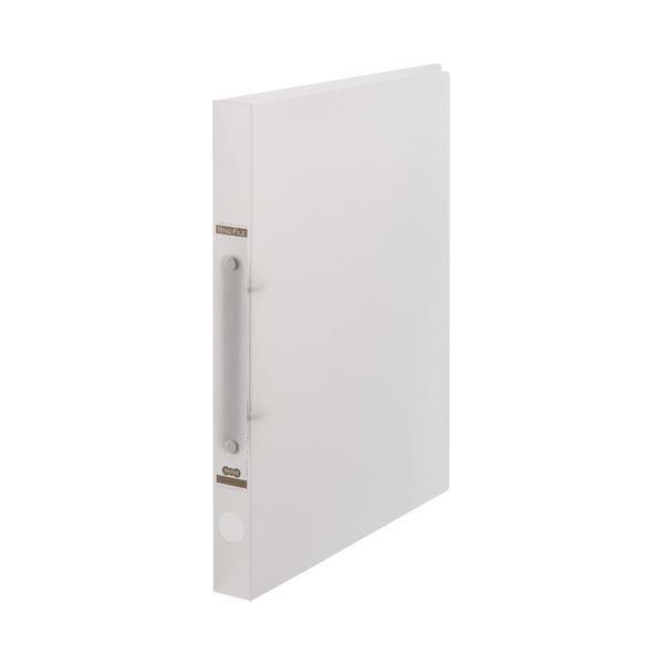 （まとめ）TANOSEEOリングファイル(半透明表紙) A4タテ リング内径20mm クリア 1冊 〔×30セット〕送料込み