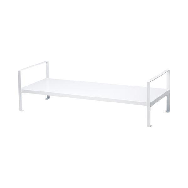 まとめ）ソニック 机上台2段階高さ調整付690mm 白DA-5927-W〔