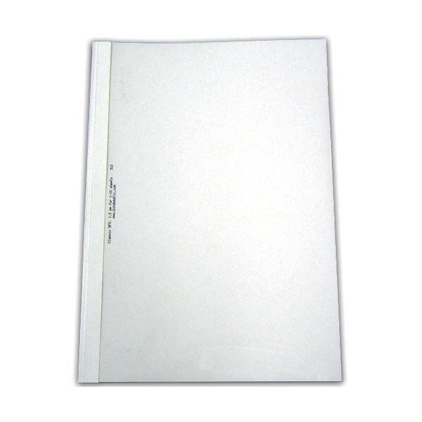 (まとめ) ジャパンインターナショナルコマースとじ太くん専用カバー A4タテ 背幅9mm クリア／ホワイト 4110004 1パック（10枚） 〔×10セット〕送料込み