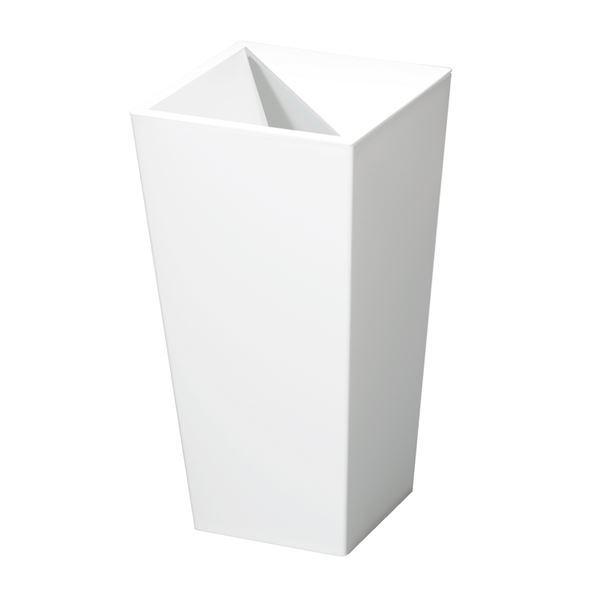 (まとめ) スクエア型 ダストボックス/ゴミ箱 〔9Ｌ ホワイト〕 レザー風 『ユニード カクス』 〔×20個セット〕送料込み