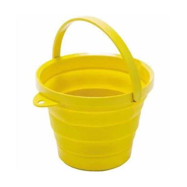（まとめ）TRUSCO 折りたたみバケツ 8L イエロー TORB-Y 1個〔×5セット〕送料込み