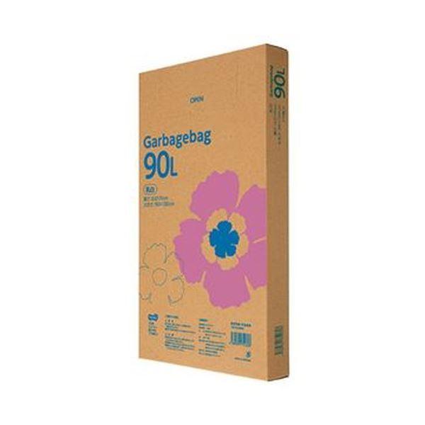 （まとめ）TANOSEE ゴミ袋エコノミー乳白半透明 90L BOXタイプ 1箱（110枚）〔×5セット〕送料込み