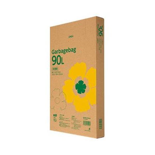 【同梱不可】 （まとめ）TANOSEE ゴミ袋エコノミー 半透明 90L BOXタイプ 1箱（110枚）〔×5セット〕送料込み