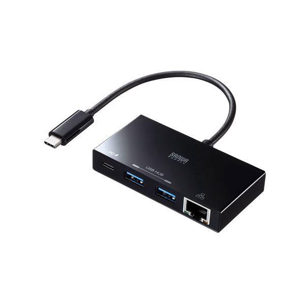 サンワサプライ USB Type-Cハブ付き ギガビットLANアダプタ USB-3TCH20BK送料込み