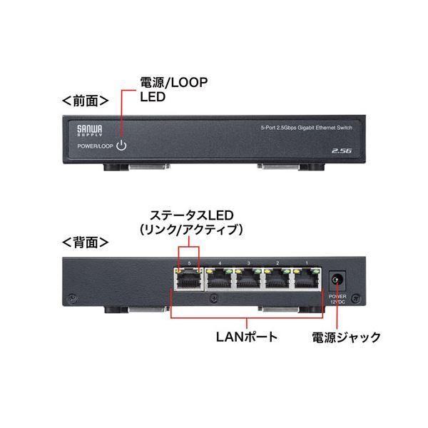 サンワサプライ 2.5G対応 スイッチングハブ(5ポート・マグネット付き) ブラック LAN-2GIGAS501送料込み LAN サンワサプライ 5G対応 スイッチングハブ 5ポート マグネット付き ブラック 2GIGAS501