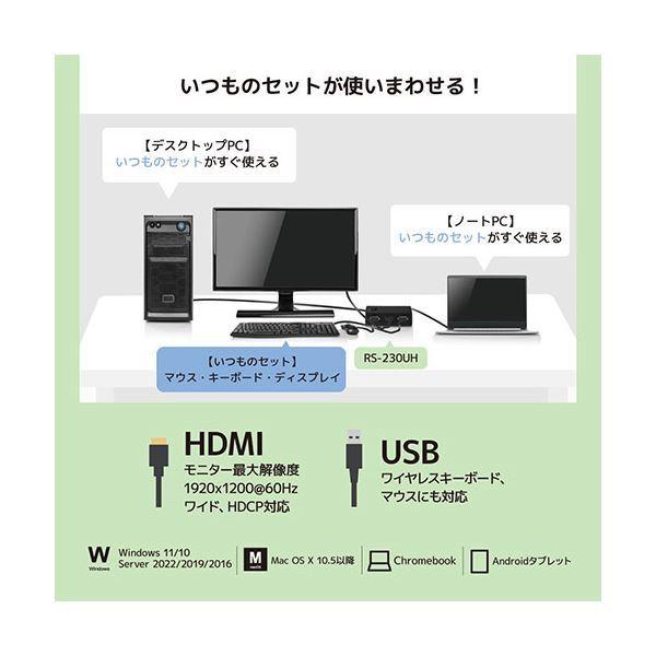 (通販サイト) ラトックシステム HDMIパソコン切替器(2台用) RS-230UH送料込み