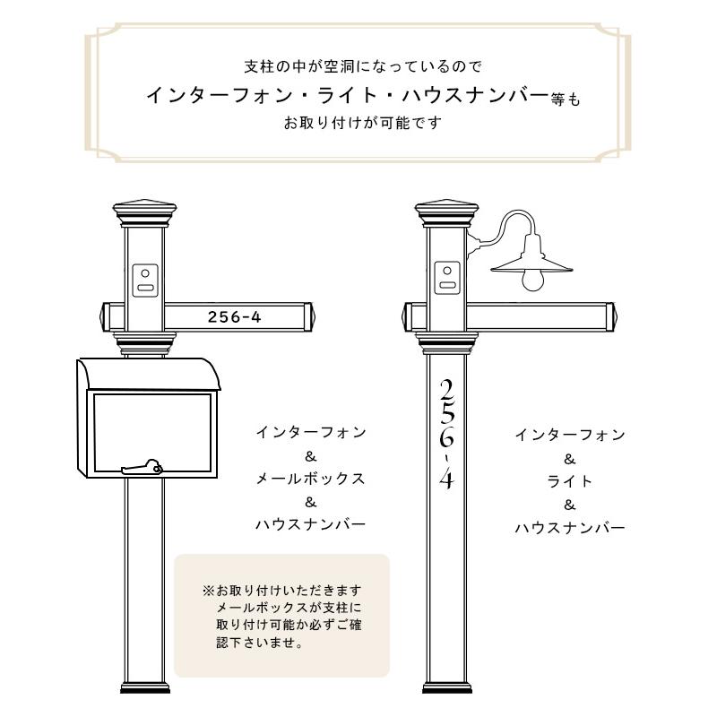 アメリカン ポストスタンド PVC樹脂製 門柱 バイナル USメール アメリカン ポストスタンド PVC樹脂製 門柱 バイナル USメール