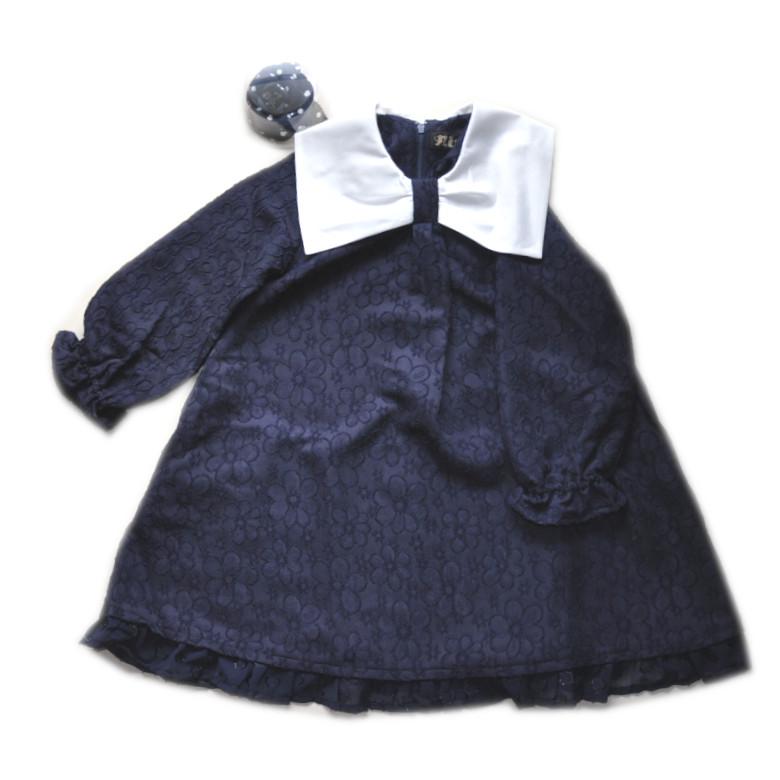 フォーマルワンピース 入学 コサージュ付 子供 女の子 きれいめ nino  