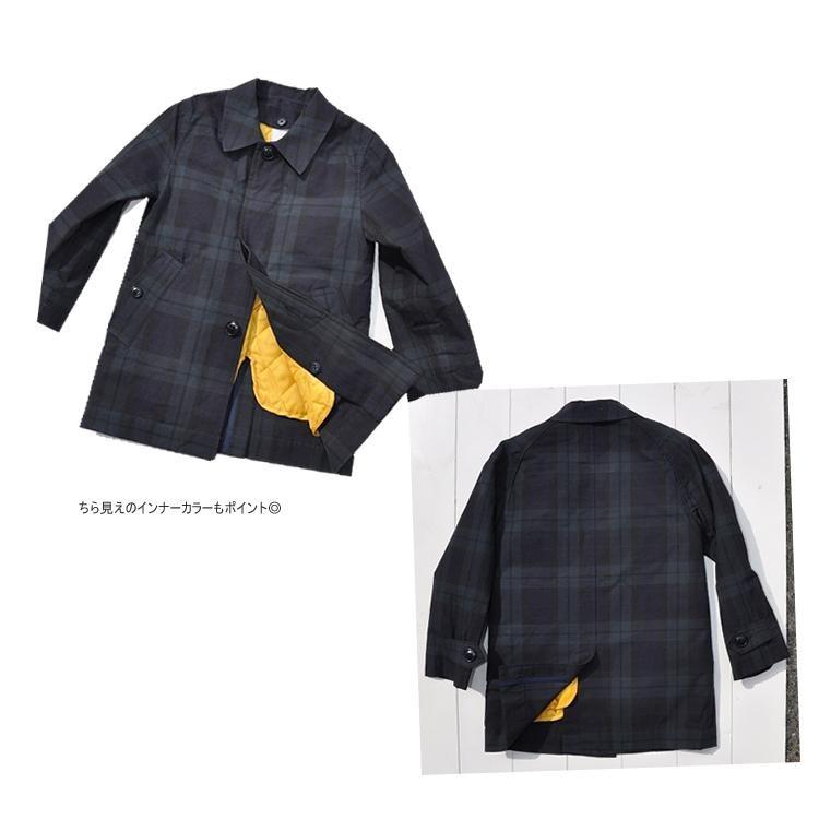 ライナー付 コート ブラックウォッチ チェック キッズ EAST END  