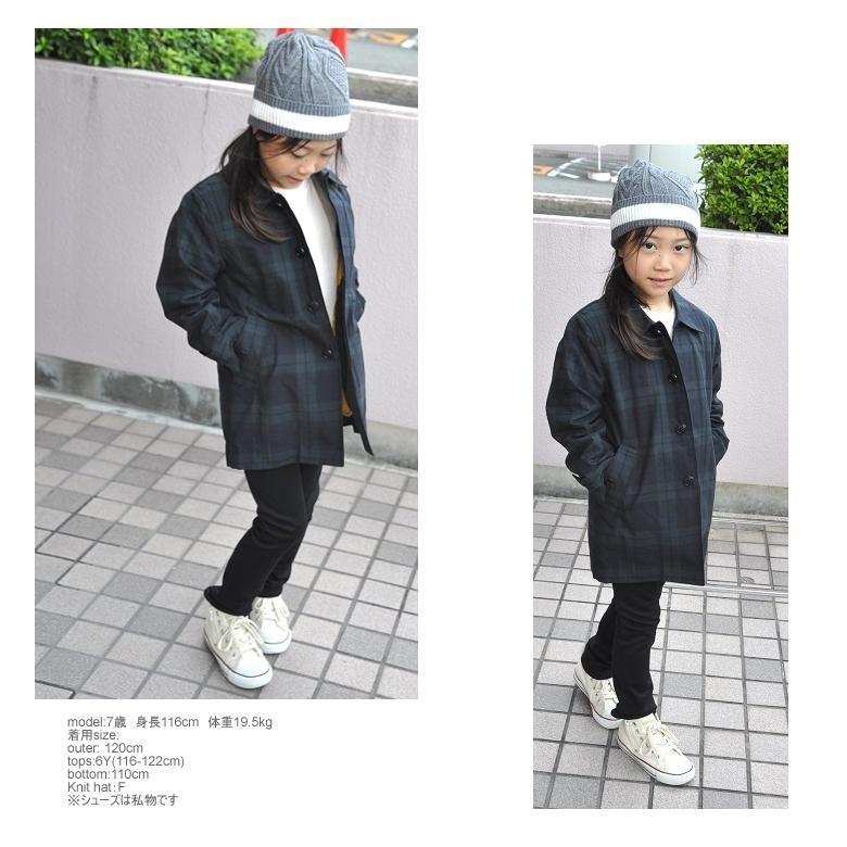 ライナー付 コート ブラックウォッチ チェック キッズ EAST END  