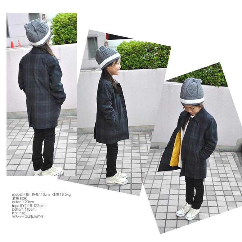 ライナー付 コート ブラックウォッチ チェック キッズ EAST END  