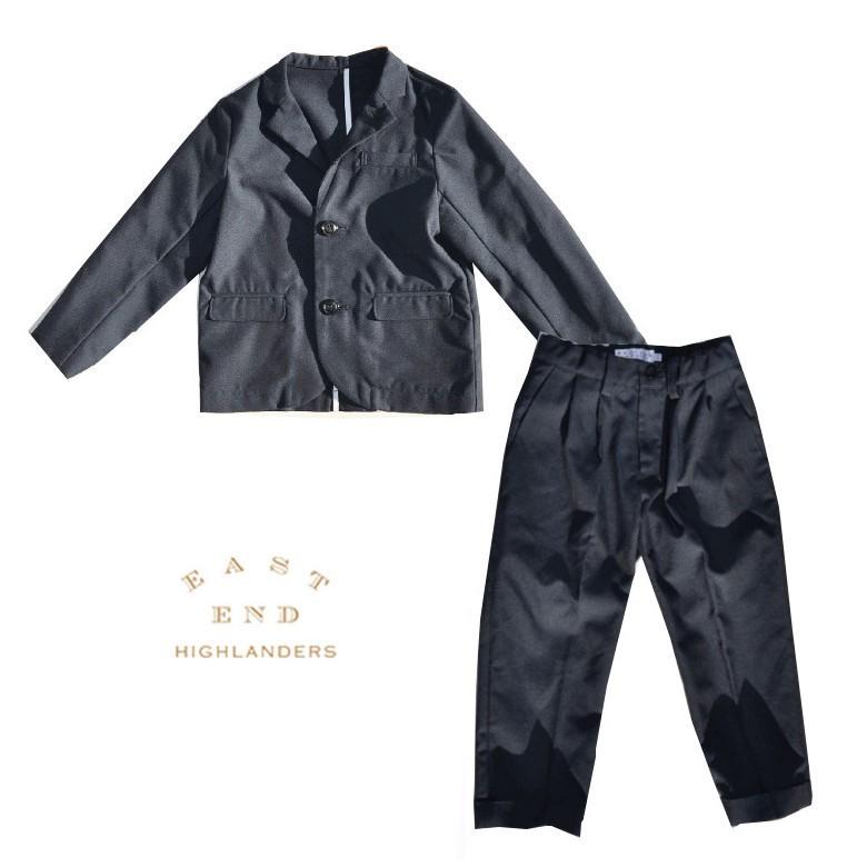 入学式 男の子 フォーマルスーツ 無地 スーツ 110 キッズ イースト  