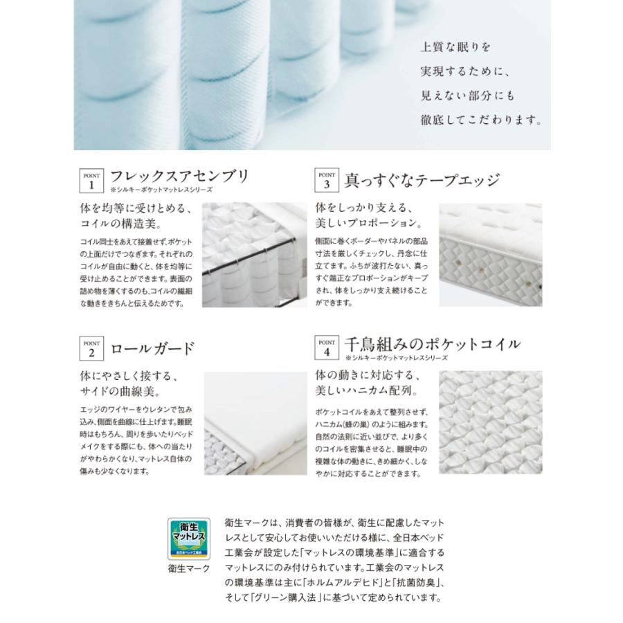 [開梱設置送料無料]ポケットコイルマットレス 日本ベッド ビーズポケット レギュラー クイーン 11270 | 日本ベッド | 02