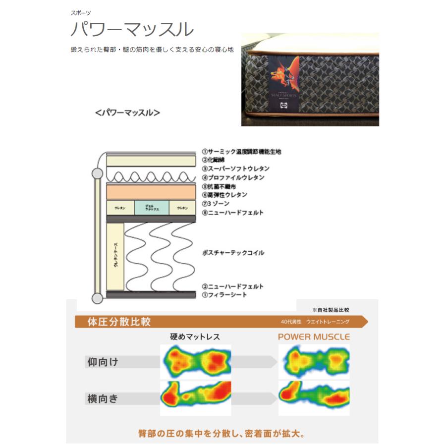 SEALY SPORTS マットレス シーリーベッド パワーマッスル シングル