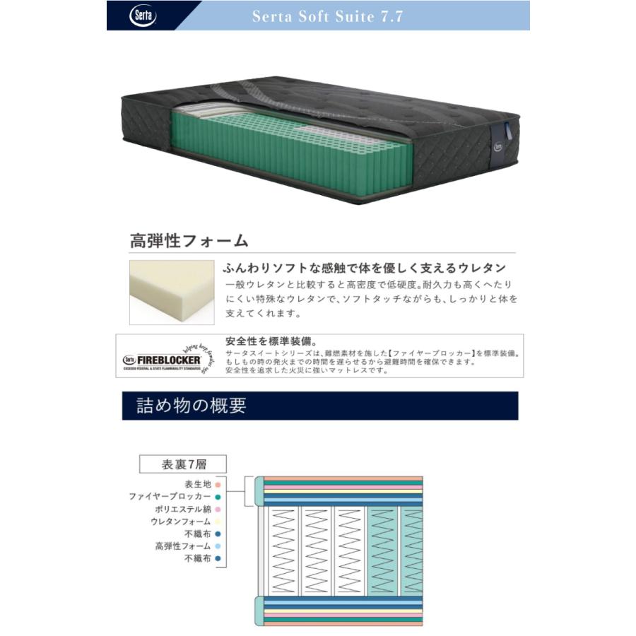 Serta（サータ） [開梱設置送料無料] ポケットコイルマットレス ソフト