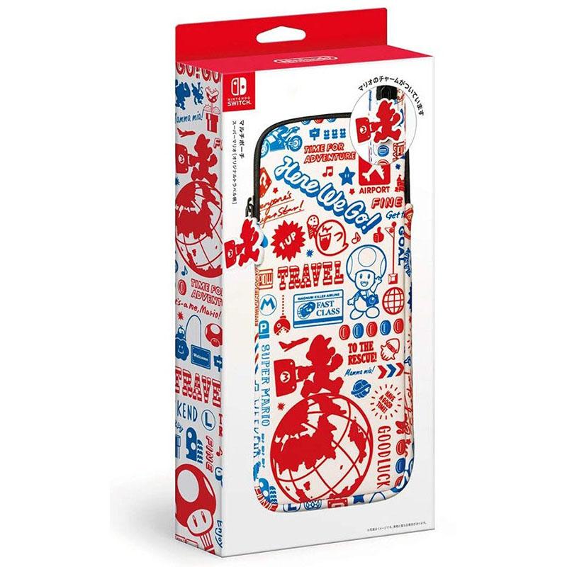 (未使用･未開封品)マルチポーチ スーパーマリオ[オリジナルトラベル柄] 新品】Switch マルチポーチ スーパーマリオ(オリジナルトラベル柄
