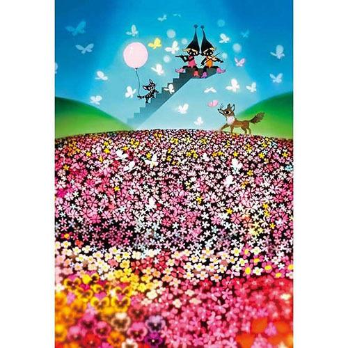 新品】ジグソーパズル 藤城清治 花とこびと 300ピース(26x38cm