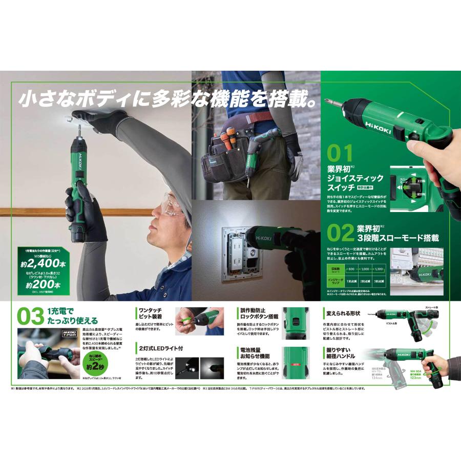 HiKOKI（ハイコーキ） HiKOKI WH3DA(2JS) 3.6V-5.0Ah コードレス 