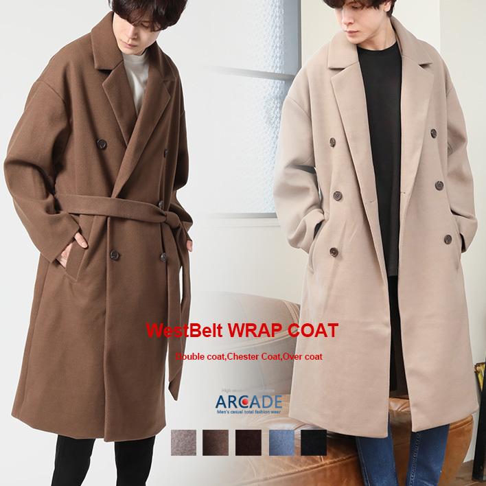 半額セール ラップコート トレンチコート メンズ ウールライク ダブルブレスト ロングコート 大きい 21秋冬 新作 セール21 Arcade 通販 Paypayモール