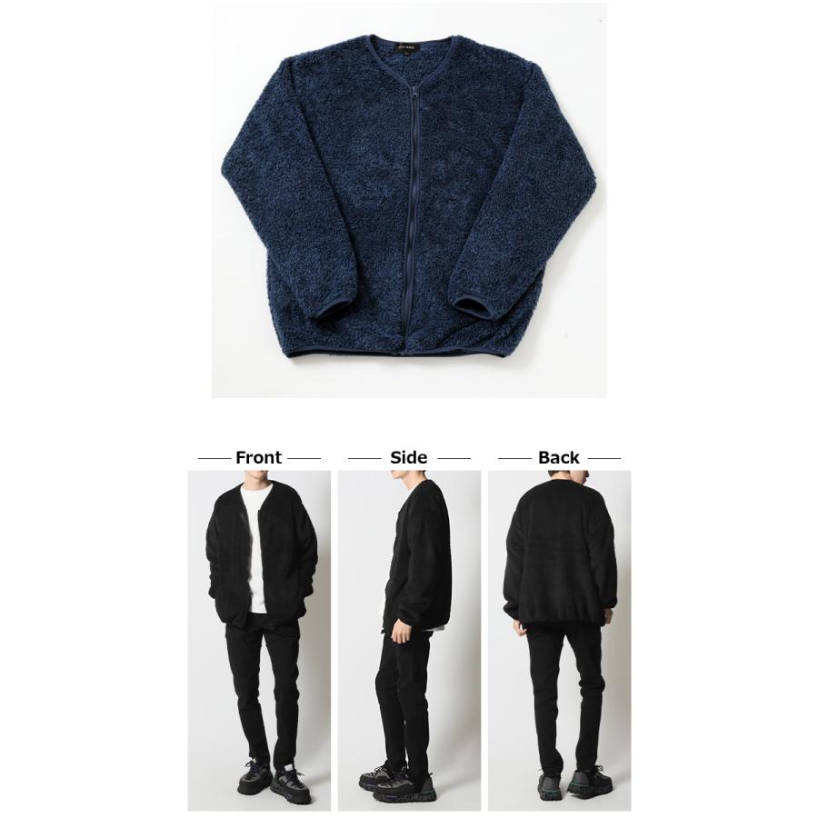 ARCADE（アーケード） ボアジャケット ボアフリース ノーカラー