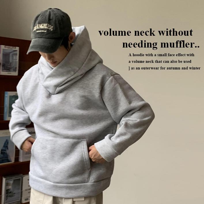 ARCADE（アーケード） 暖か 裏起毛 パーカー メンズ ボリュームネック